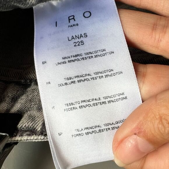 IRO Lanas Light Gray Denim Mini Skirt Size 38 - Picture 7 of 7